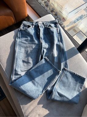 Re/Done Straight Long Jeans